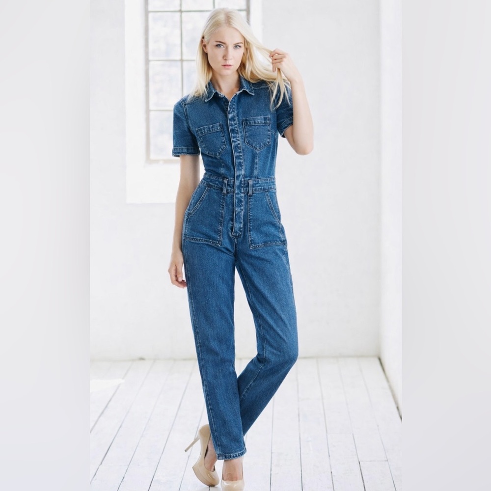 Lucky Brand True Indigo Denim Utility Jumpsuit 25